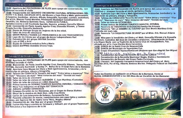 Encuentro Cultural Integral del Elote y el Maíz : Muestras y otros eventos  México : Sistema de Información Cultural-Secretaría de Cultura